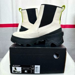 SOREL Brex Chelsea Boot Waterproof Leather in White 6.5